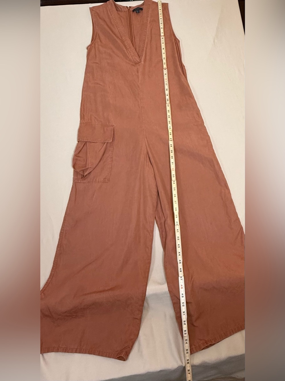 COS Rust-Brown Wide-Leg Utility Jumpsuit - Picture 9 of 16